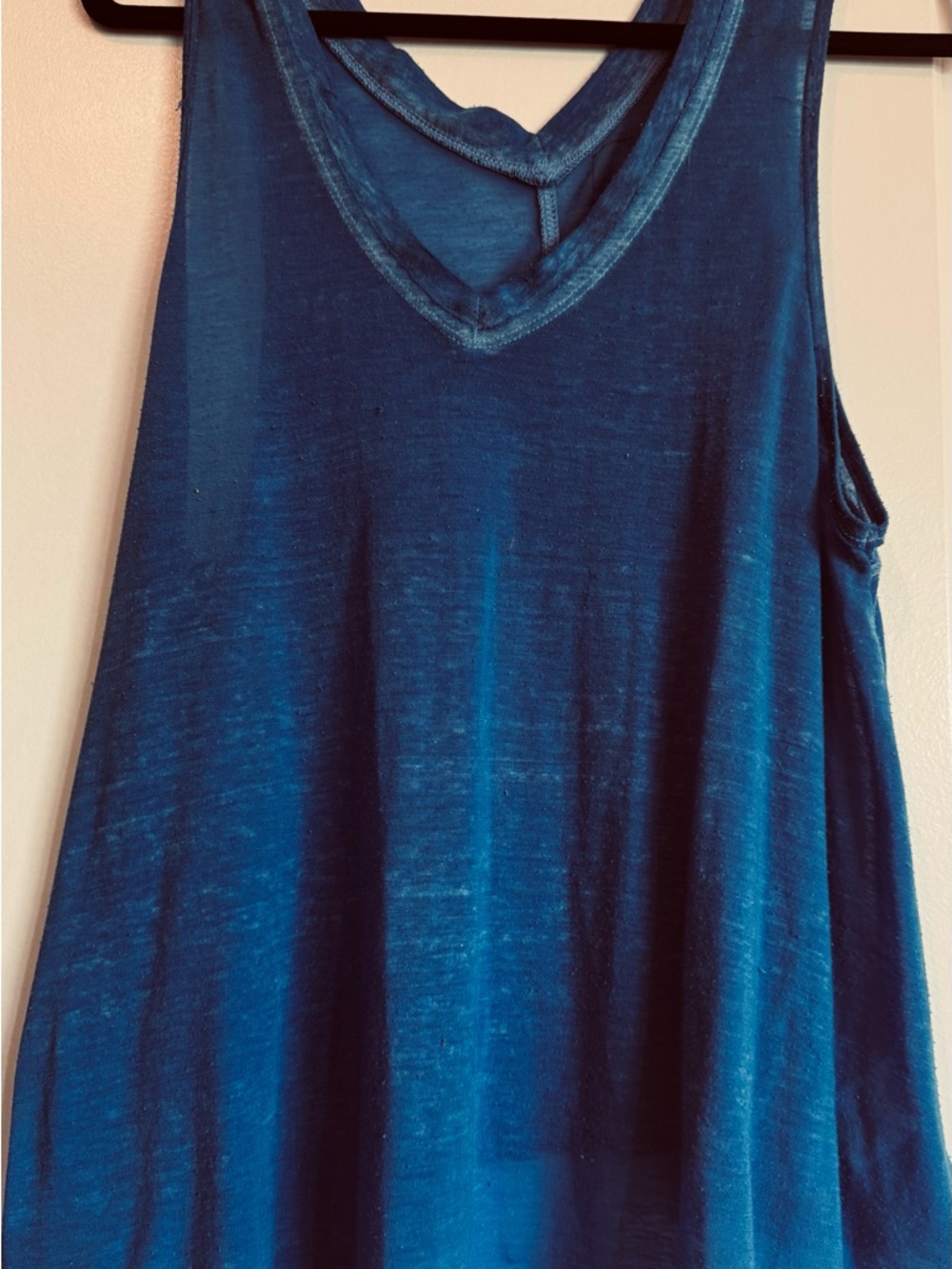 We The Free Deep Blue V-Neck Tank Top